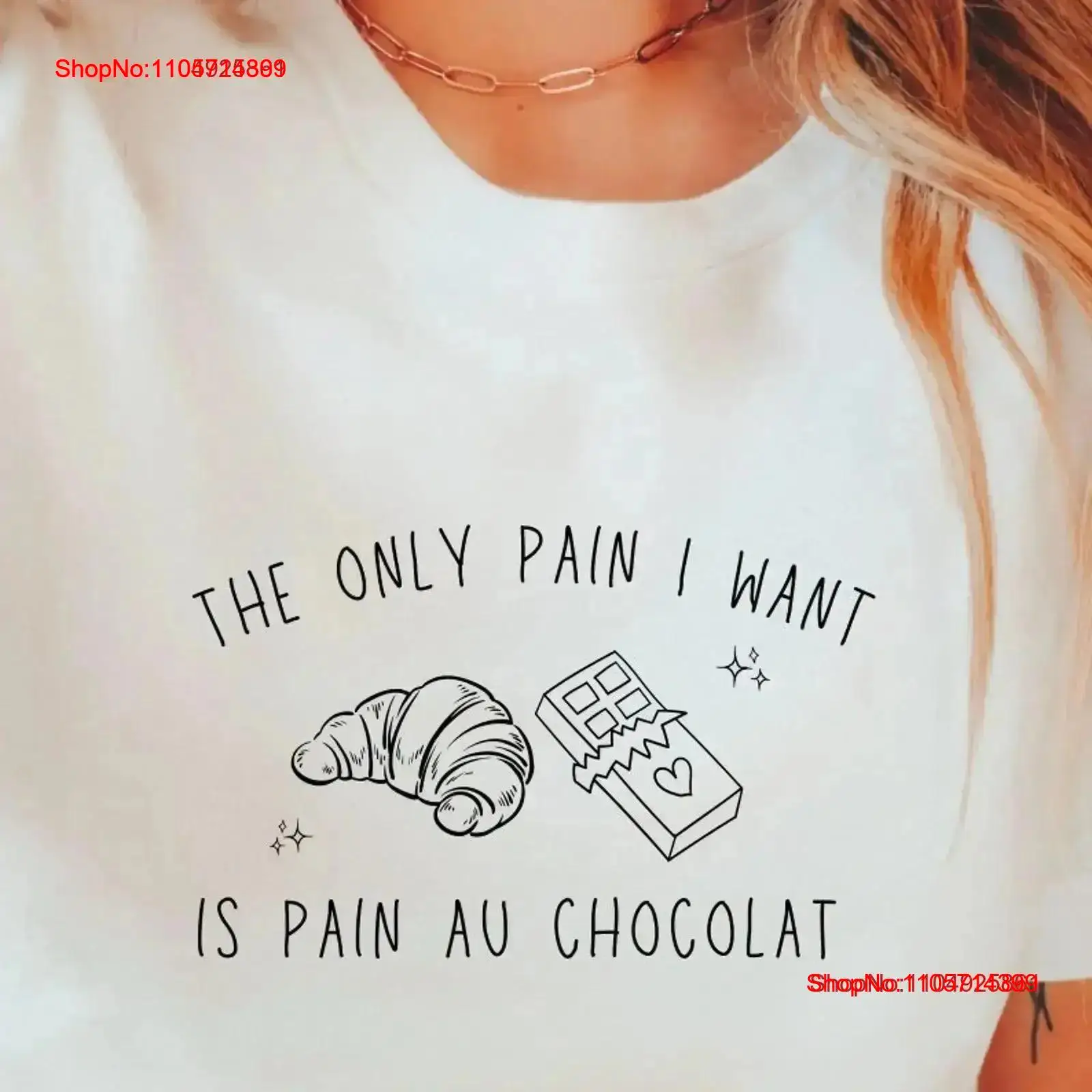 Vintage Fashion Pinterest - クロワッサン Tシャツ ショコラートだけが欲しい痛み ピンテレスT フード愛好家へのギフト パリの食べ物が大好き