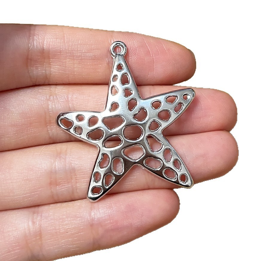 Vintage Fashion Blog - 4 個の銀色のヒトデの海の星チャームペンダント、ネックレスジュエリー作成アクセサリー用
