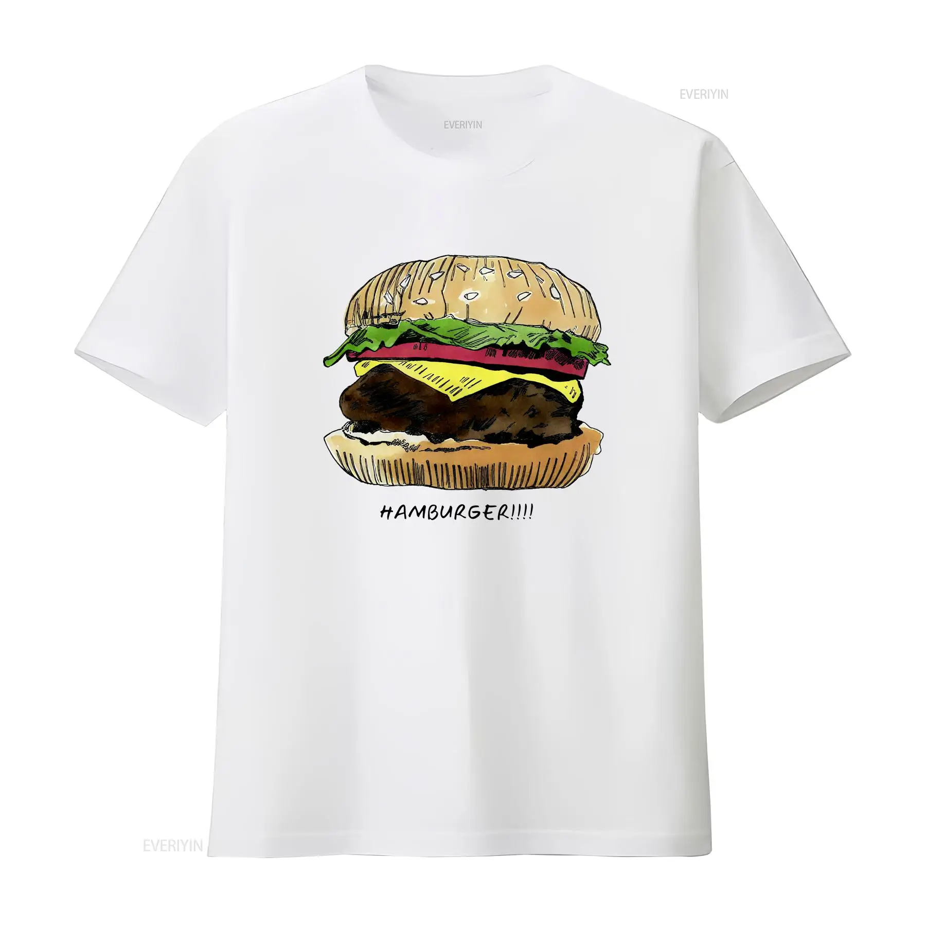 Vintage Fashion Community - コミュニティアベッドテーマのハンバーガーTシャツヴィンテージウォッシュ加工スタイリッシュなトップス普段着用ユニセックス快適なオム風のちょっとしたファッション性のあるアイテム