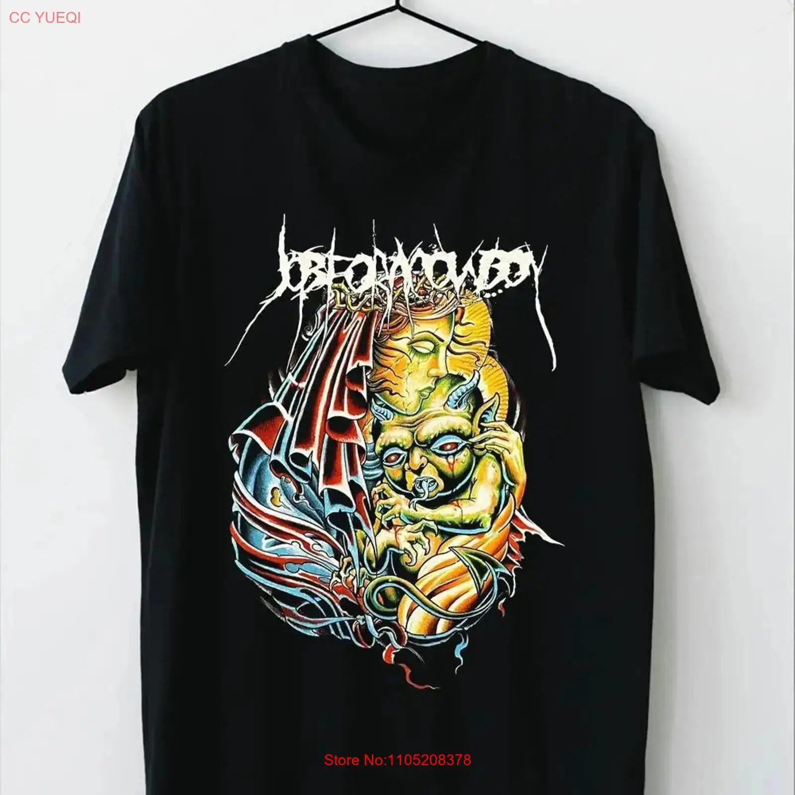 Vintage Fashion Jobs - カウボーイ・マザー・デーモン・ブラック・オールサイズ・ファンTシャツ BT85 ヴィンテージウォッシュド ユニセックスファッション ソフトトップ 日常着に最適