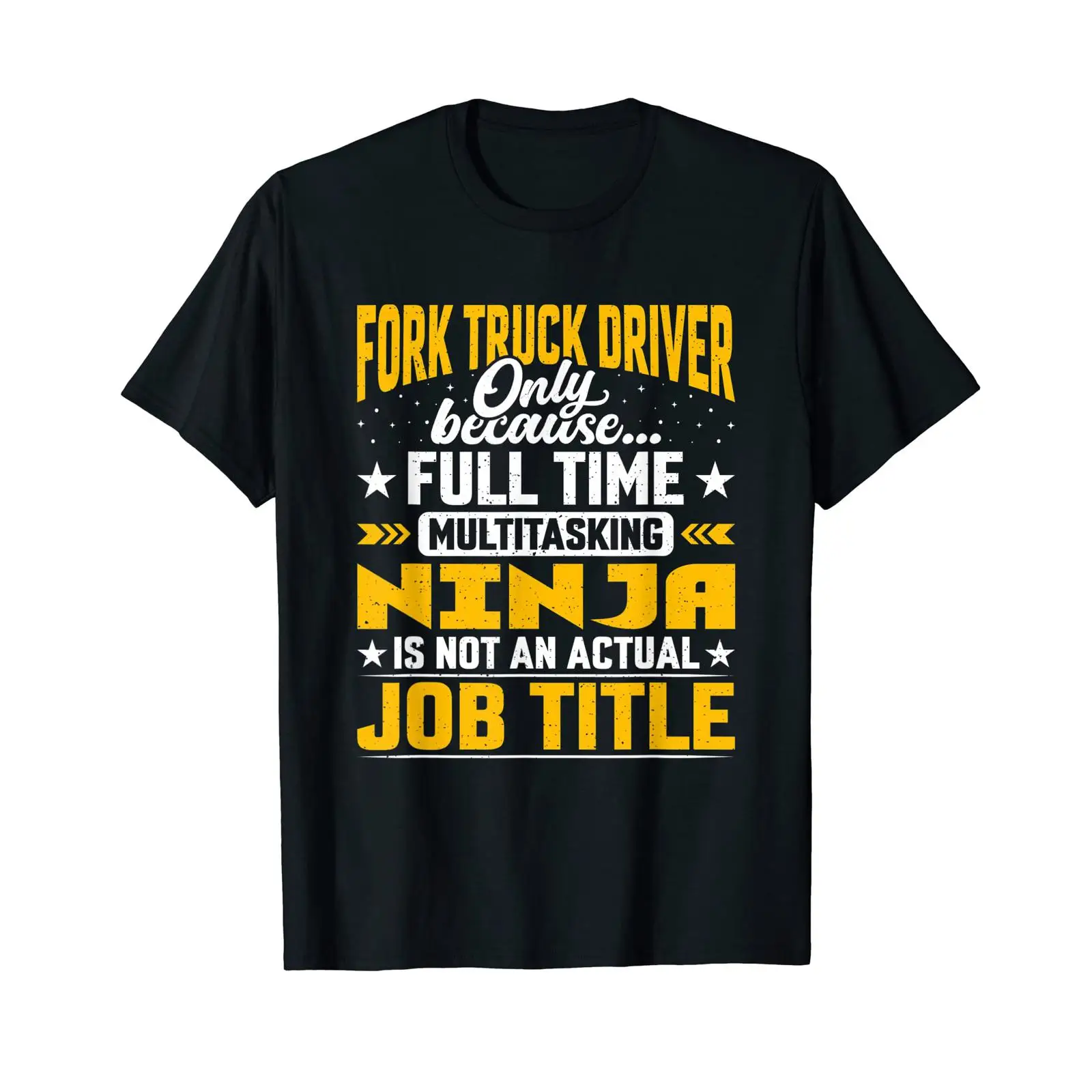 Vintage Fashion Jobs - フォークトラックドライバーの職位面白いフォークリフトTシャツヴィンテージウォッシュドストリートウェア少しユニセックスファッションオム通気性カジュアル