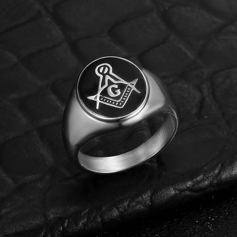男性ヴィンテージ 316L ステンレス鋼丸みフリーメイソンリ - Vintage Fashion Club のレビューと価格