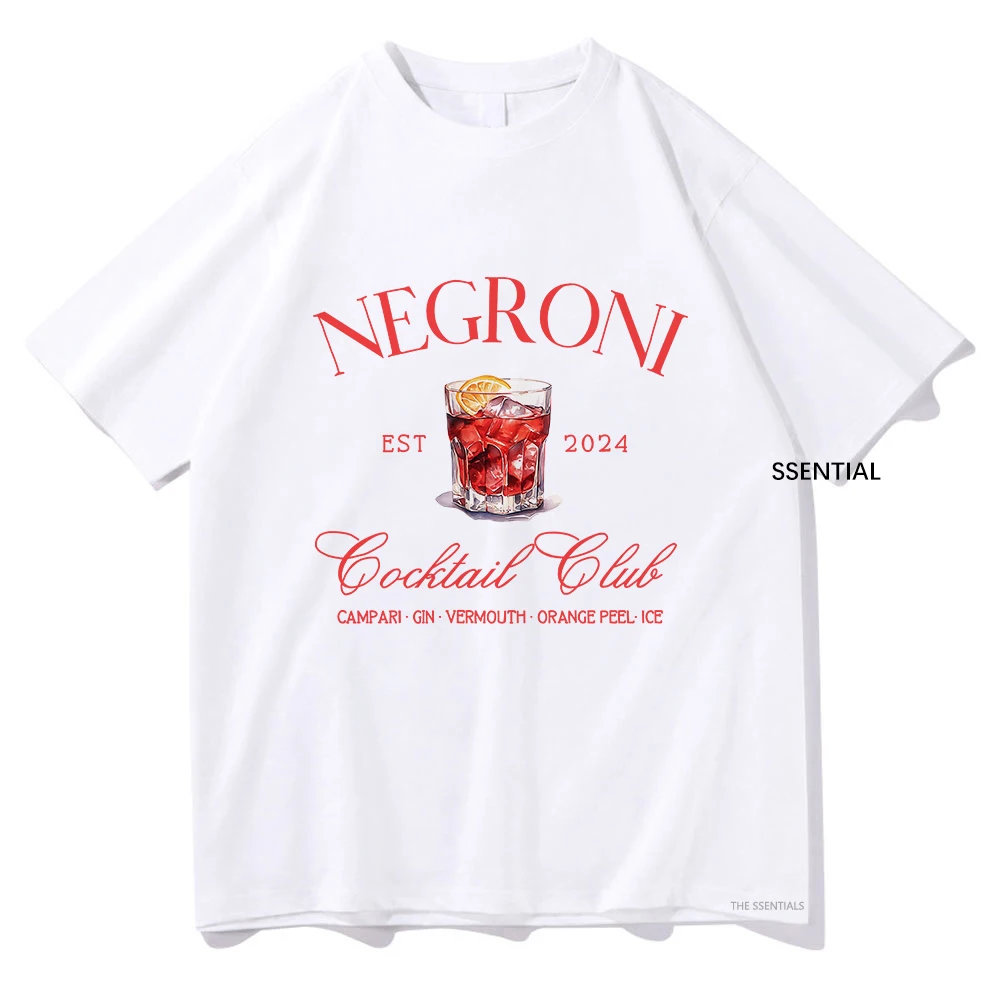 Negroni-男性と女性のためのユニセックスコットンTシャ - Vintage Fashion Club のレビューと価格