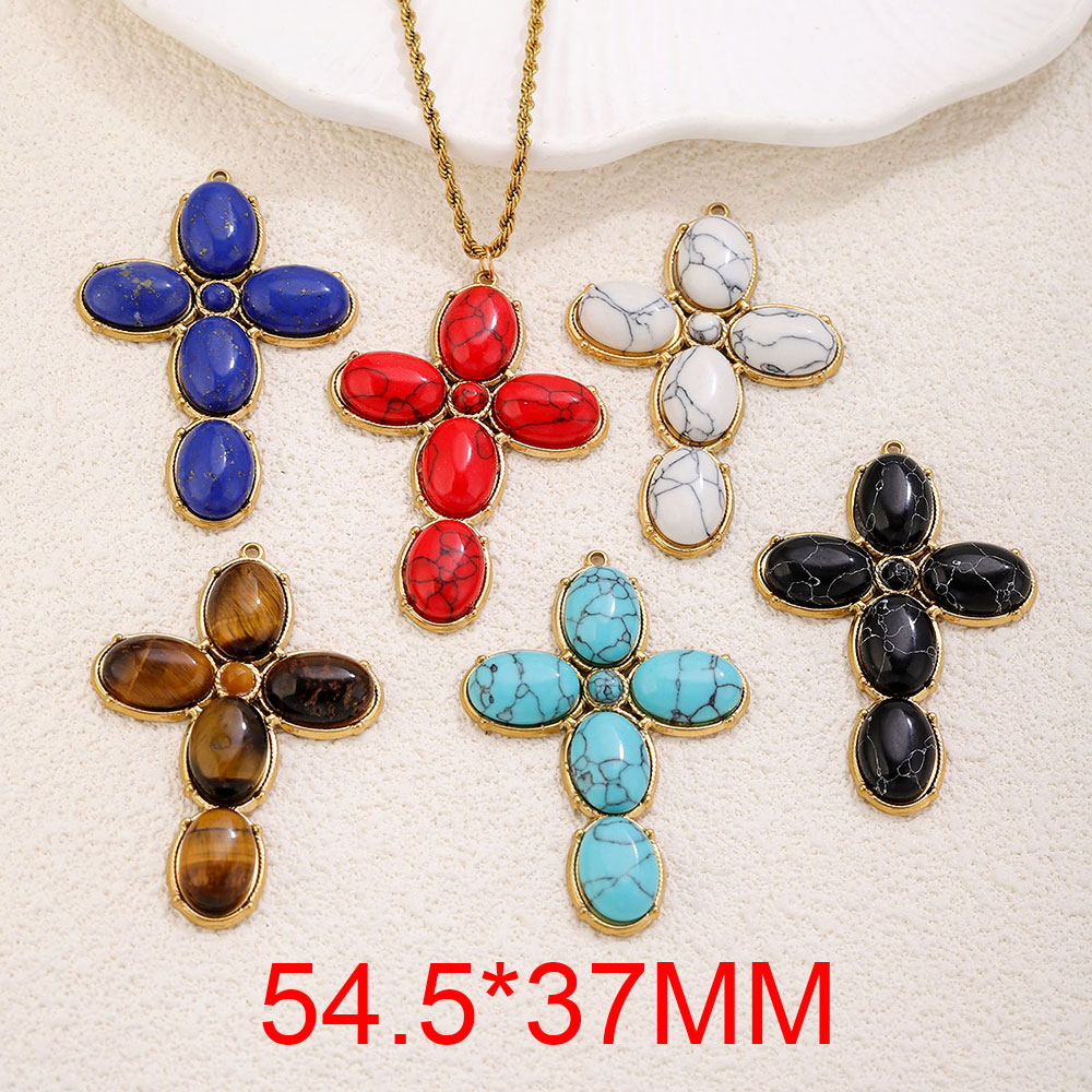 ステンレス製チャーム ヴィンテージ風大型クロスペンダントチャ - Vintage Fashion Blog のレビューと価格