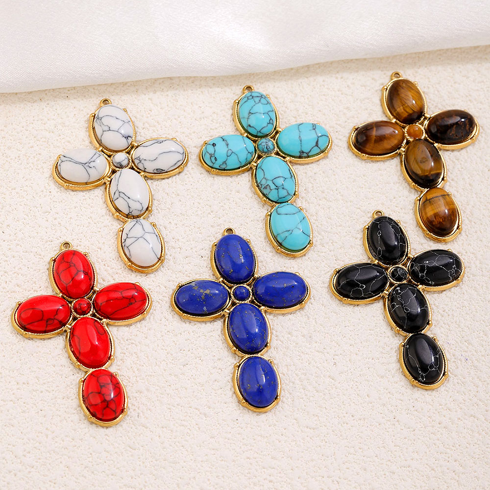 ステンレス製チャーム ヴィンテージ風大型クロスペンダントチャ - Vintage Fashion Blog のレビューと価格
