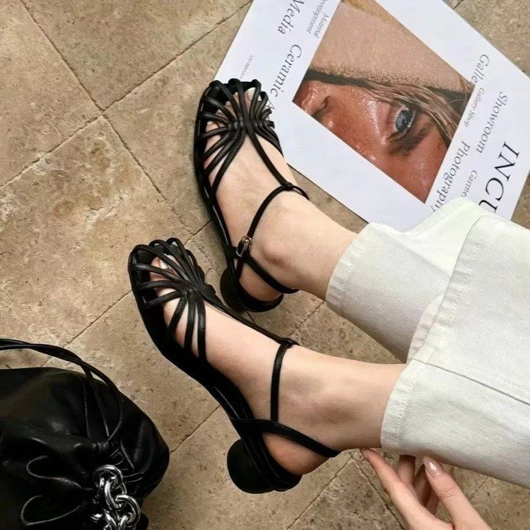 フランス風ヴィンテージ織り込みトゥサンダル 2026夏新作  - Vintage Fashion Heels のレビューと価格