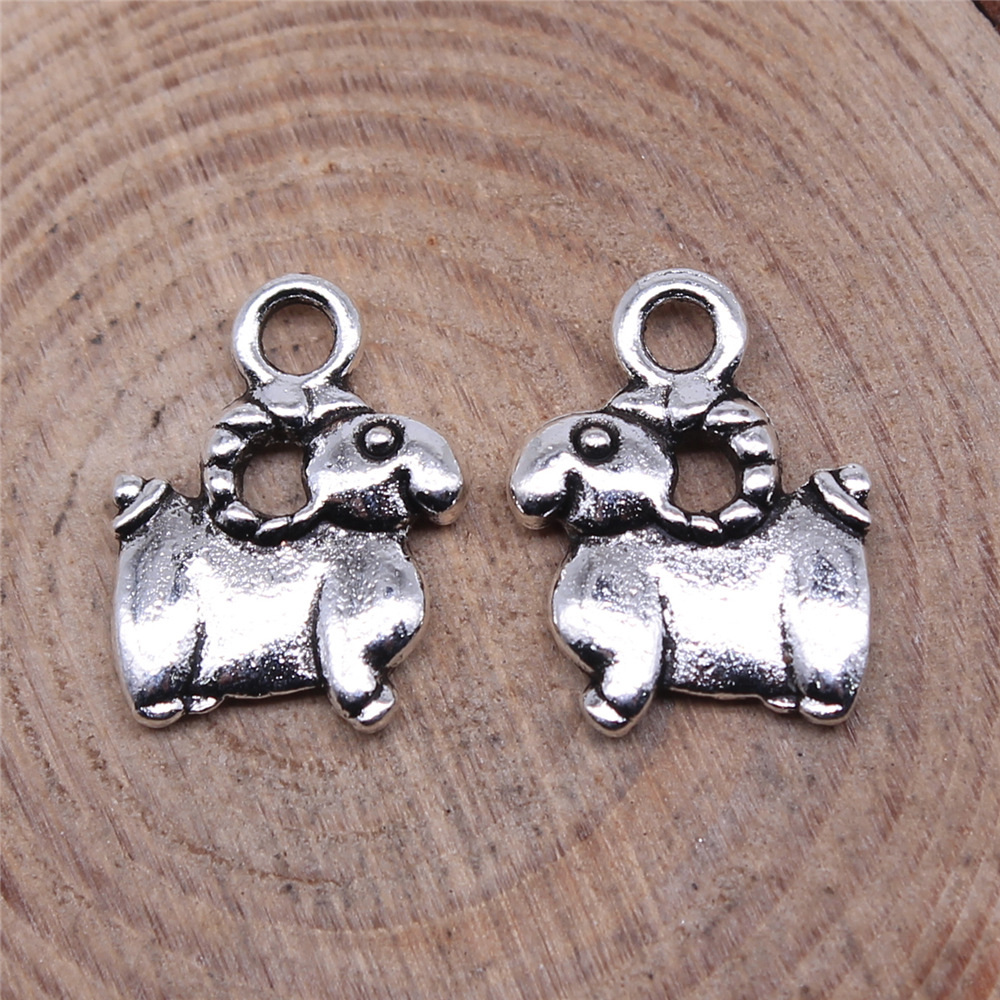 10 個 11x14mm アンティークシルバーカラー羊チャー - Vintage Fashion Blog のレビューと価格