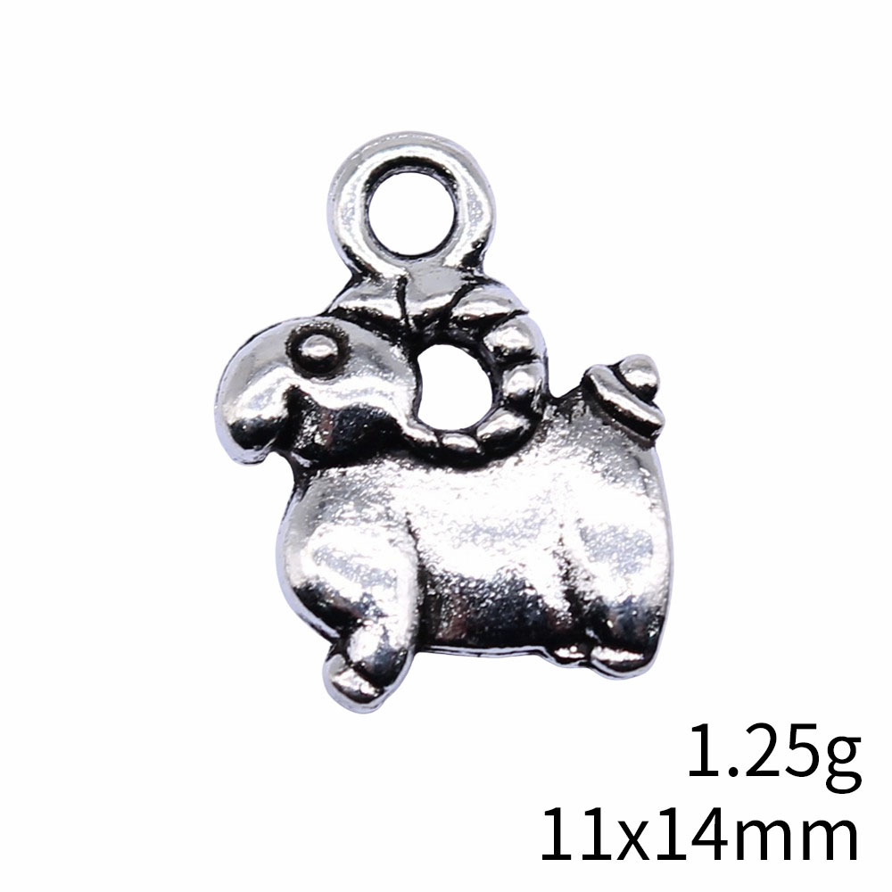 10 個 11x14mm アンティークシルバーカラー羊チャー - Vintage Fashion Blog のレビューと価格