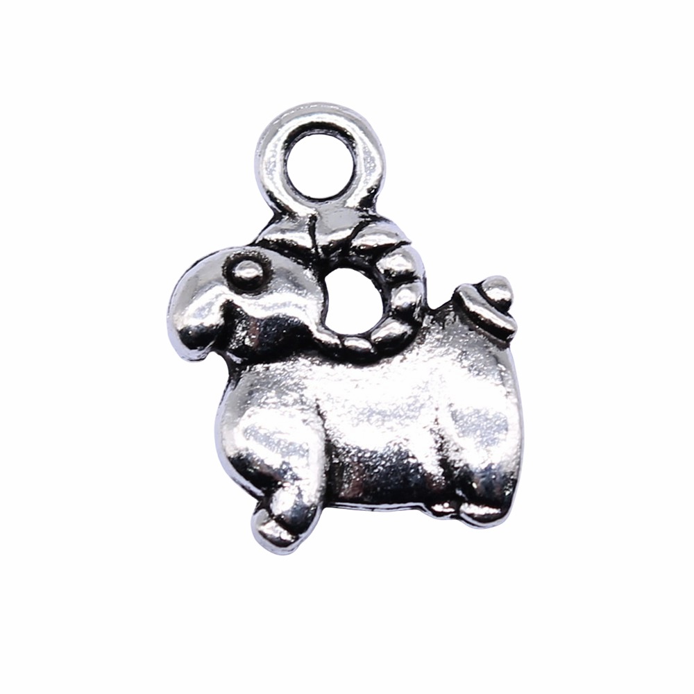 10 個 11x14mm アンティークシルバーカラー羊チャー - Vintage Fashion Blog のレビューと価格
