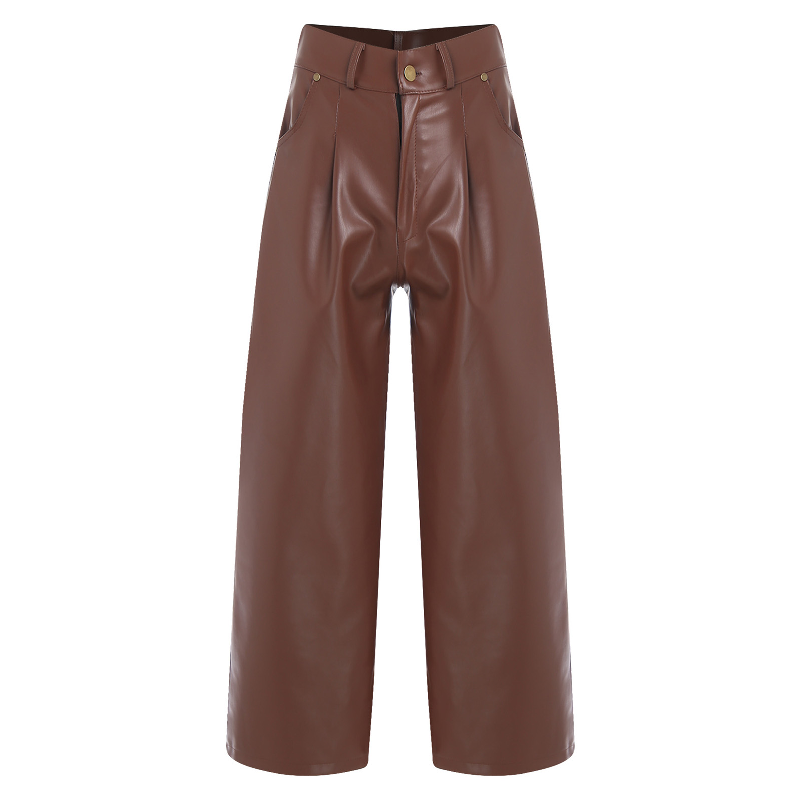 メンズファッションマットフェイクレザーパンツ、ハイウエストポ - Vintage Fashion Club のレビューと価格