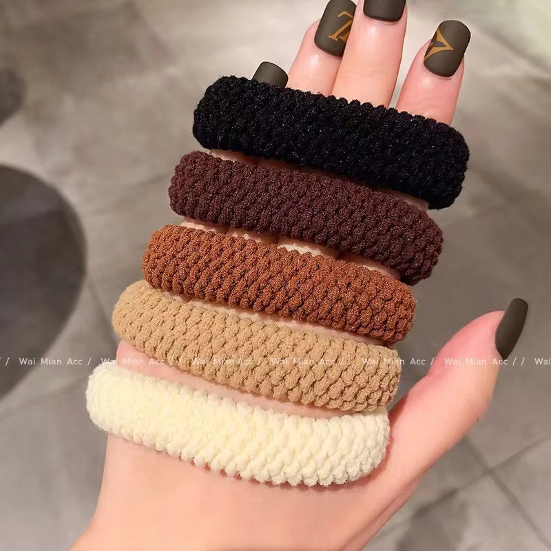 5/10 個の厚みのあるヘアネクタイ女性用高弾性カラフルなヘ - Vintage Fashion Rings のレビューと価格