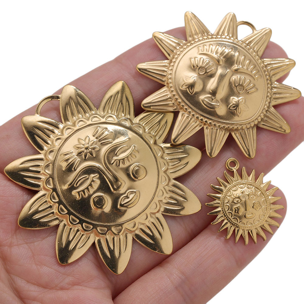 5 個 PVD ゴールドチャームステンレス鋼サンチャームヴィ - Vintage Fashion Blog のレビューと価格