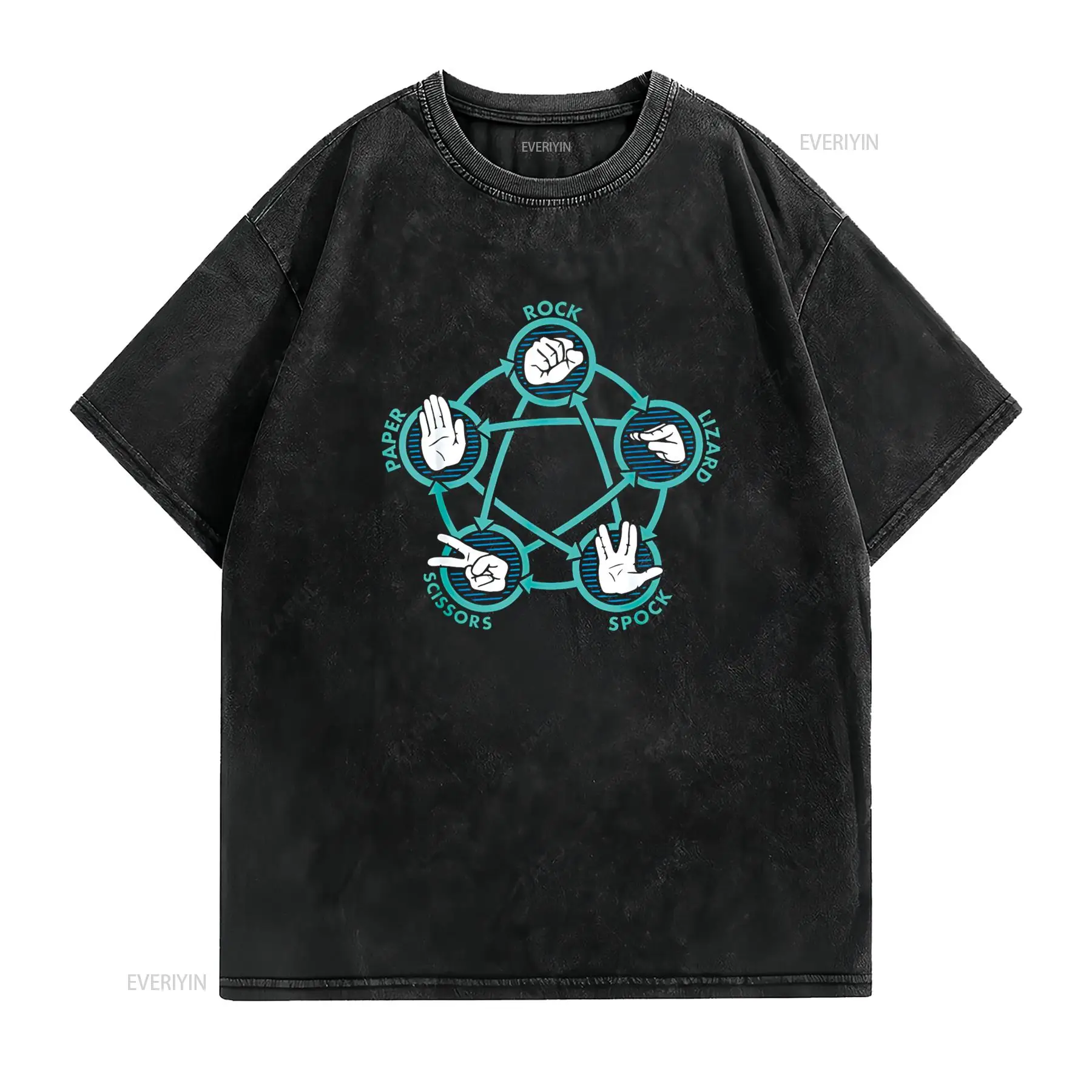 ロックペーパーサイズル スポック 面白いゲーム Tシャツ ヴ - Vintage Fashion Game のレビューと価格