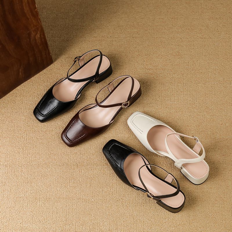 Girseaby 2025 女性のサンダルスクエアトゥ太いヒ - Vintage Fashion Heels のレビューと価格