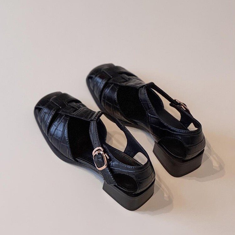 女性のサンダル夏の新しいファッション織りヴィンテージ通気性ロ - Vintage Fashion Heels のレビューと価格