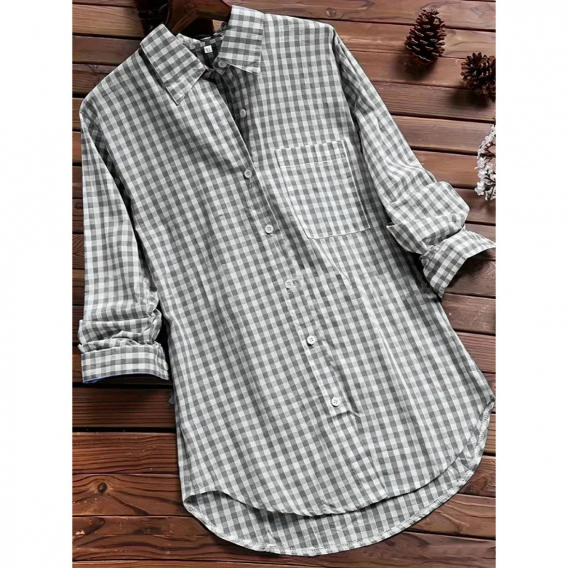 ゆったりとしたチェック柄シャツ、襟付き、長袖、レディース、ヴ - Vintage Fashion Ebay のレビューと価格