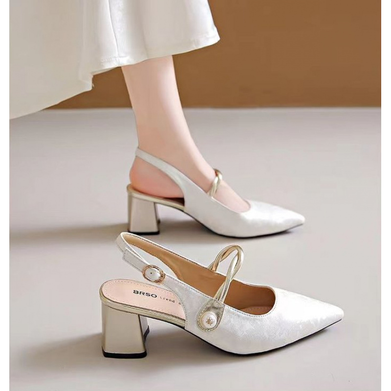 2026年 エレガントな女性用 ポインテッドトゥ スリングバ - Vintage Fashion Heels のレビューと価格