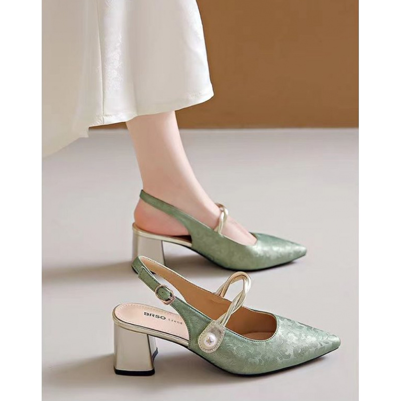 2026年 エレガントな女性用 ポインテッドトゥ スリングバ - Vintage Fashion Heels のレビューと価格