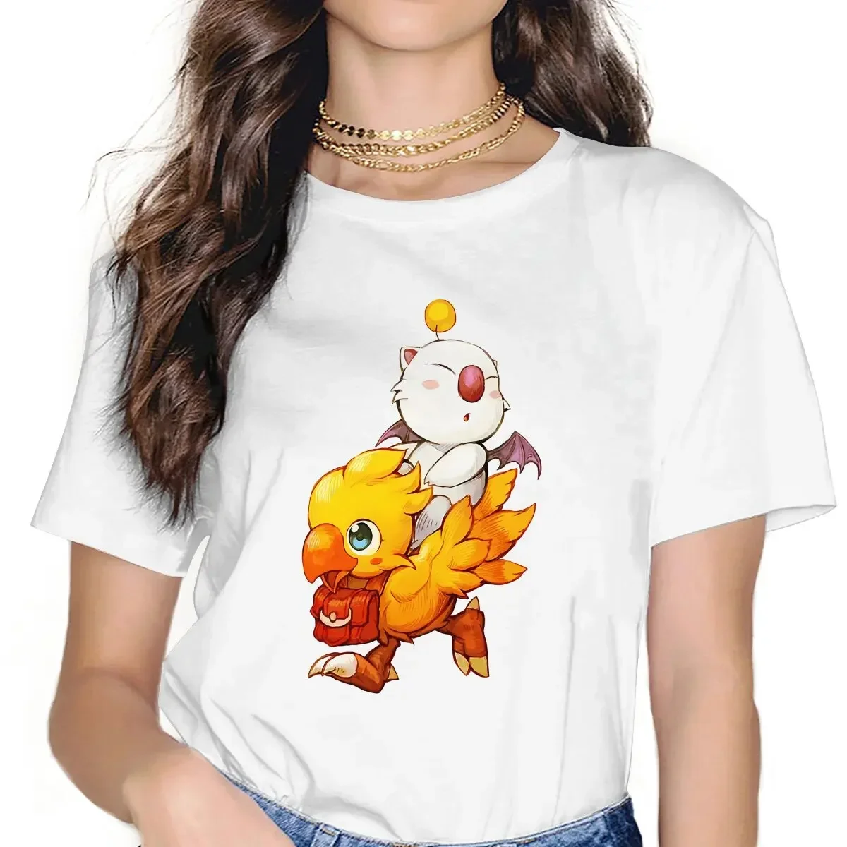 ファイナルファンタジーゲームチョコボ Tシャツグラフィック女 - Vintage Fashion Game のレビューと価格